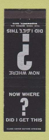 Matchbook Cover - The Alibi Kenosha WI shuffleboard