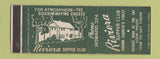 Matchbook Cover - Riviera Supper Club Green Bay WI WEAR