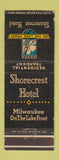 Matchbook Cover - Shorecrest Hotel Milwaukee WI