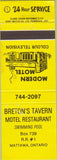 Matchbook Cover - Breton's Tavern Motel Mattawa ON