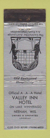 Matchbook Cover - Valley Inn Hotel Neenah WI WEAR