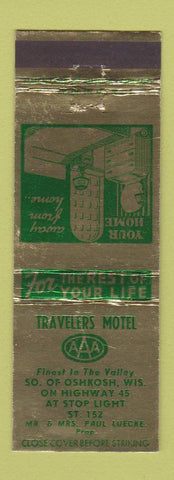Matchbook Cover - Travelers Motel Oshkosh WI