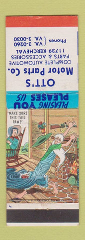 Matchbook Cover - Ott's Auto Parts Detroit MI hillbilly