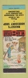 Matchbook Cover - Massey's Accessory Shop Oklahoma City OK hillbilly