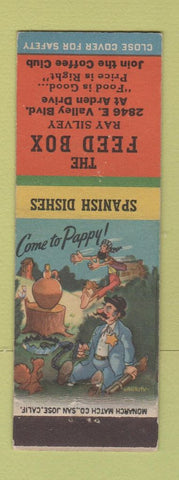 Matchbook Cover - Feed Box El Monte? CA hillbilly