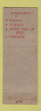 Matchbook Cover - Dickinson Hotel Crystal Inn Crystal Falls Iron Mountain MI