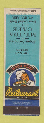Matchbook Cover - Mount Ida Cafe AR Jipper Swindle
