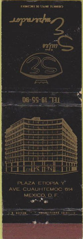 Matchbook Cover - Suites Emperador Mexico DF WORN