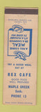 Matchbook Cover - Rex Cafe Maple Creek SK low phone #