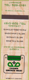 Matchbook Cover - Crown Smokes Meat BBQ Pizza Quebec