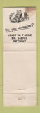 Matchbook Cover - Diamond Jim Bradys Detroit MI WEAR