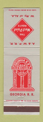 Matchbook Cover - West Point Railroad Georgia