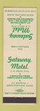 Matchbook Cover - Gateway Motel South Portalnd ME