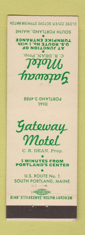 Matchbook Cover - Gateway Motel South Portalnd ME
