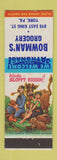 Matchbook Cover - Bowman's Grocery York PA hillbilly