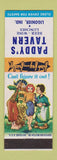 Matchbook Cover - Paddy's Tavern Ligonier IN hillbilly