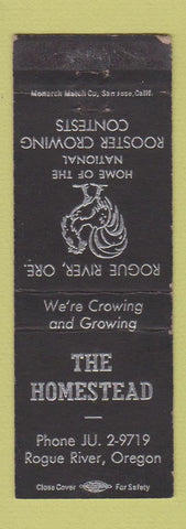 Matchbook Cover - The Homestead Rogue River OR WEAR