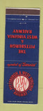 Matchbook Cover - Pittsburgh and West Virginia Railroad