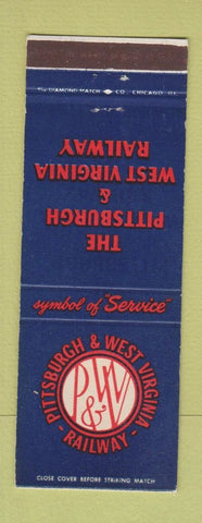 Matchbook Cover - Pittsburgh and West Virginia Railroad