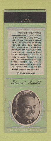 Matchbook Cover - Edward Arnold 1930's Diamond Movie Stars WORN