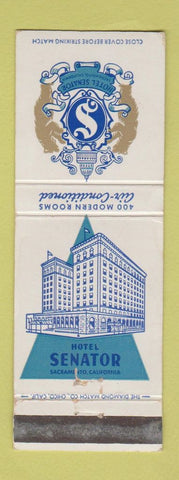 Matchbook Cover - Hotel Senator Sacramento CA