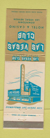 Matchbook Cover - Las Vegas Club Casino Las Vegas NV