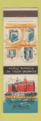 Matchbook Cover - Chamberlin Hotel Fort Monroe VA