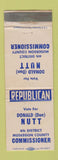 Matchbook Cover - Donald Nutt Muskegon County Commissioner MI WEAR