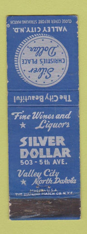 Matchbook Cover - Silver Dollar Christie's Place Valley City ND WEAR