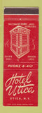 Matchbook Cover - Hotel Utica NY