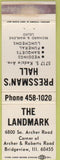 Matchbook Cover - Landmark Bridgeview IL WEAR