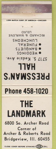 Matchbook Cover - Landmark Bridgeview IL WEAR