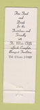 Matchbook Cover - White Cliffs Restaurant Northboro MA