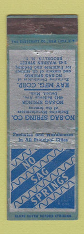 Matchbook Cover - No Sag Springs Detroit MI Furniture mattresses WEAR