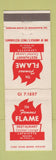 Matchbook Cover - Famous Flame Restaurant Lafayette IN