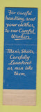 Matchbook Cover - Pontiac Laundry Dry Cleaning MI