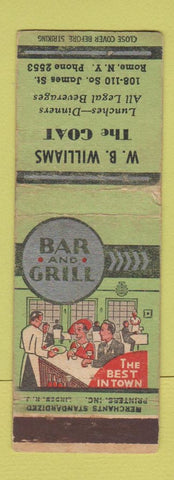 Matchbook Cover - WB Williams Restaurant The Goat Rome NY WORN