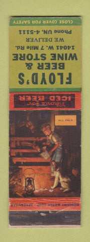 Matchbook Cover - Floyd's Liquors Detroit MI WEAR
