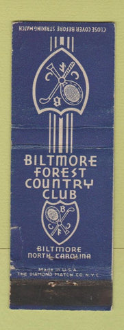 Matchbook Cover - Biltmore Forest Country Club NC WORN