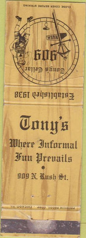 Matchbook Cover - Tony's Restaurant Chicago IL?
