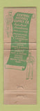 Matchbook Cover - Central Overall Supply Detroit MI work clothes