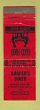 Matchbook Cover - Shafer's Diner Roscommon MI