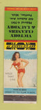 Matchbook Cover - Victory Cleaners Laundry Pontiac MI pinup