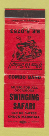 Matchbook Cover - Swinging Safari Chuck Marshall Band WEAR