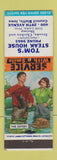 Matchbook Cover - Tom's Steak House Council Bluffs IA