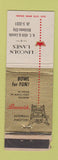 Matchbook Cover - Brunswick Bowling Lincoln Lanes Oklahoma City OK WORN
