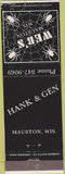 Matchbook Cover - Web's Mauston WI