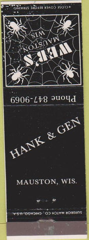 Matchbook Cover - Web's Mauston WI