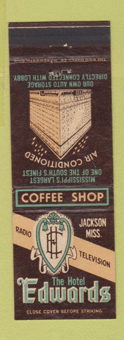 Matchbook Cover - Hotel Edwards Jackson MS