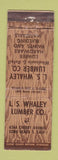 Matchbook Cover - LS Whaley Lumber Long Beach CA WORN